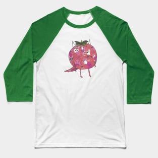 Tomato Lizard Baseball T-Shirt